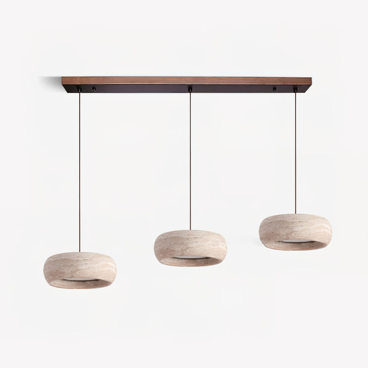 Travertin Hanglamp Met Slank Profiel En Dimbare Lichtkleuren Voor Moderne Ruimtes