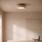 Travertin-Look Plafondlamp met Warm Licht
