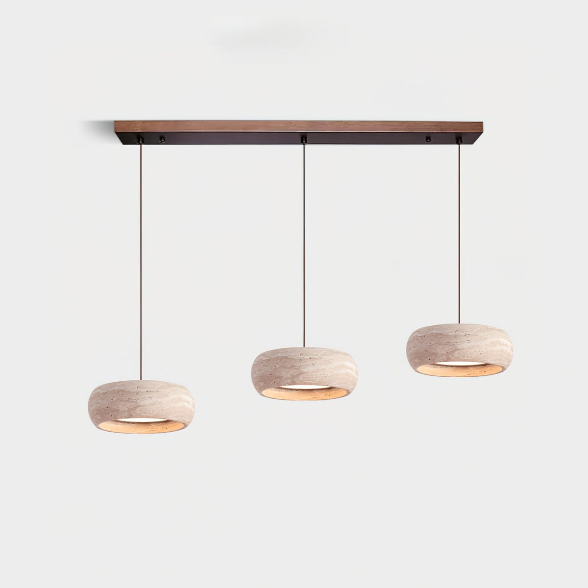 Travertin Hanglamp Met Slank Profiel En Dimbare Lichtkleuren Voor Moderne Ruimtes