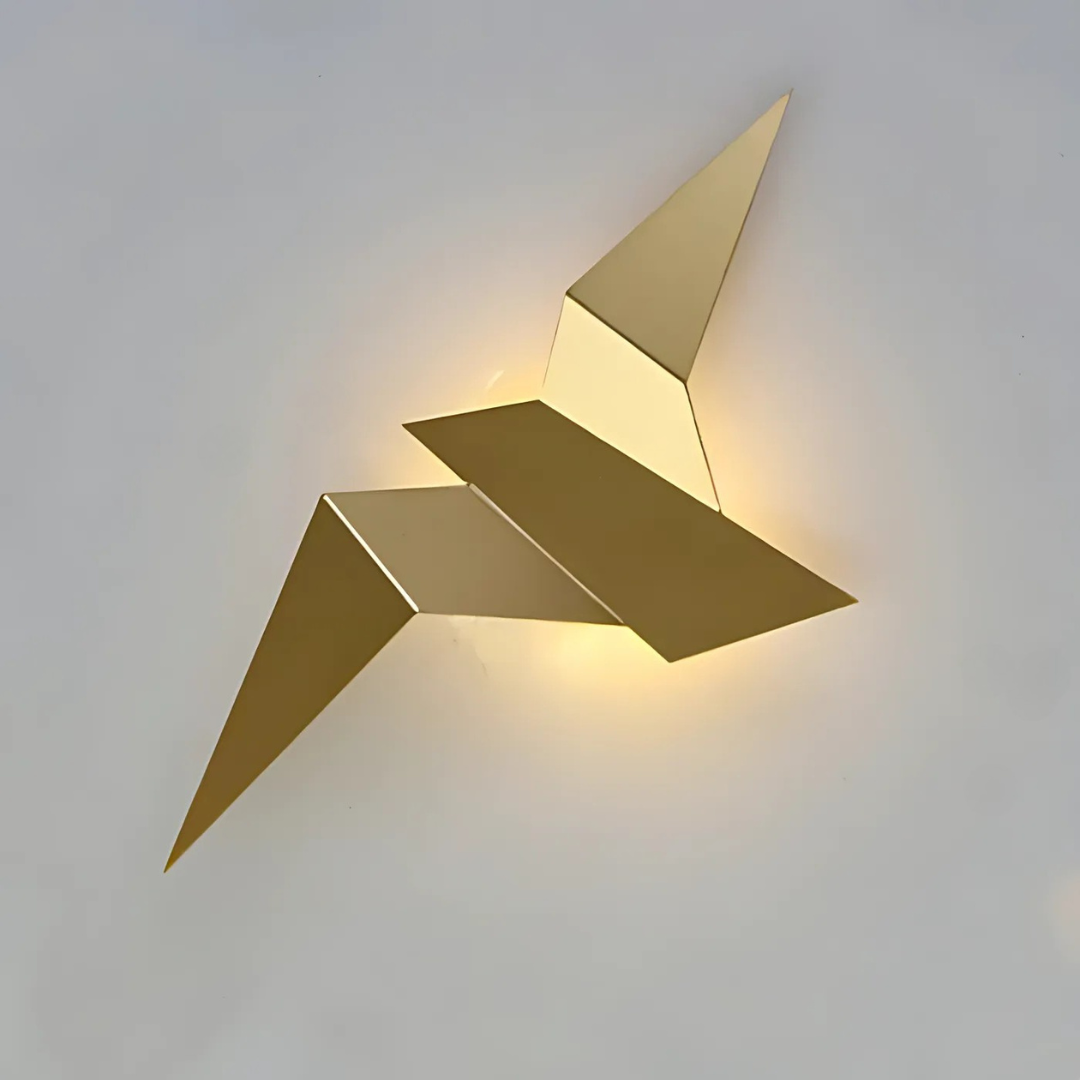 Origami Wandlamp met Warm LED‑Licht voor Moderne Wandverlichting Binnen