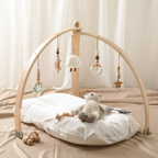 Activiteitenboog met Houten Frame en Sensorisch Hangspeelgoed