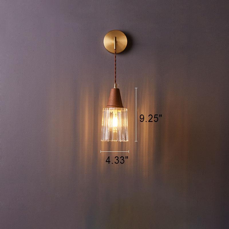 Wandlamp met Modern Hout‑Metaal Ontwerp en LED‑Compatibiliteit
