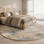 Rond Vloerkleed met Zachte Pluche Structuur en Comfortabele Dikke Textuur