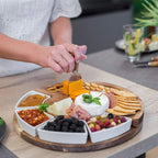 Acaciahouten Kaasplankset met Messen en Schaaltjes voor Serveren