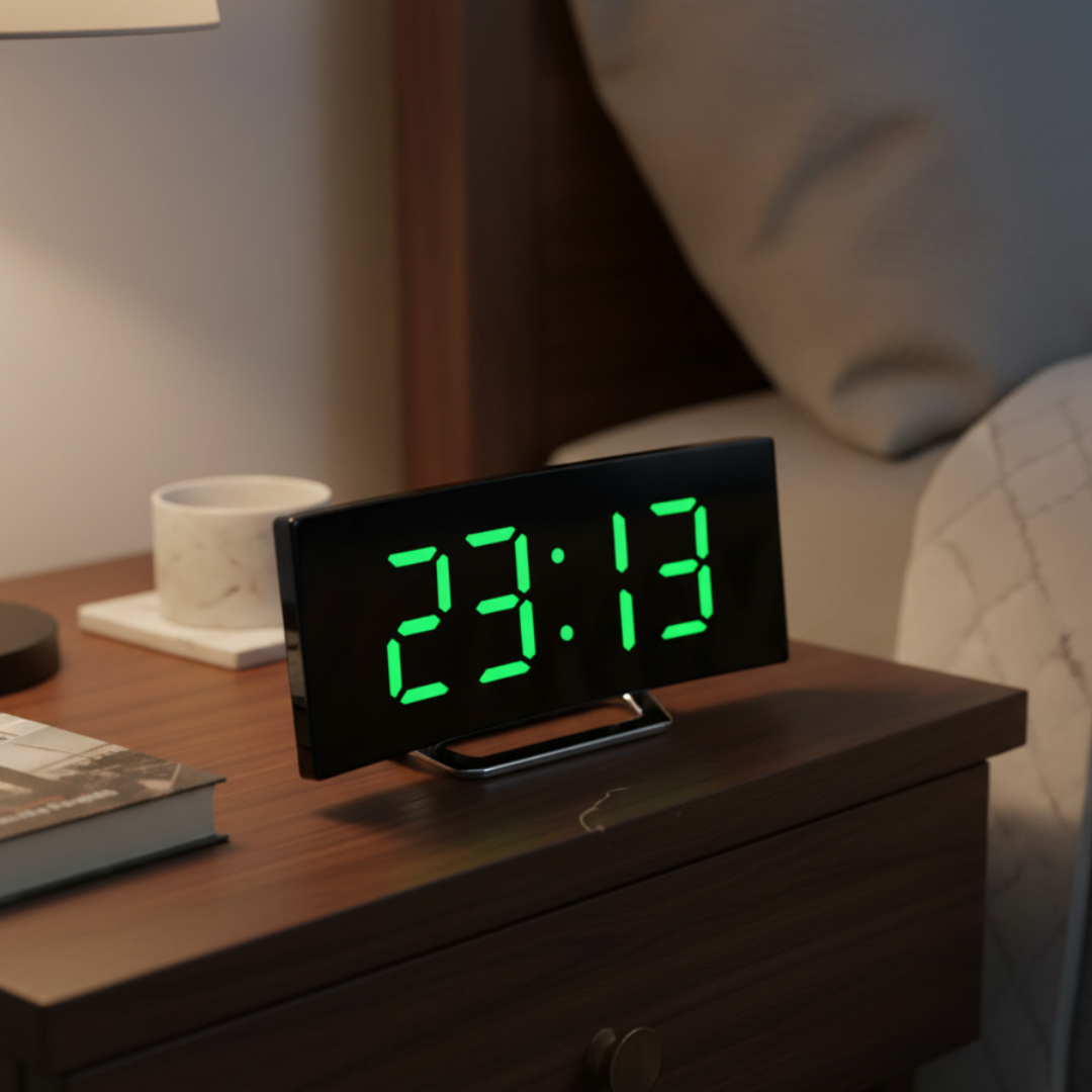 Digitale Wekker met Groot LED Display en Automatische Dimbare Verlichting