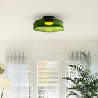 Glazen Plafondlamp Met Gelaagde Vorm En Moderne Sfeerverlichting