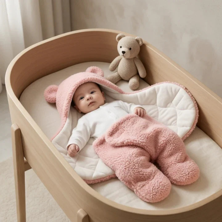 Baby Inbakerdoek Met Berenontwerp Voor Warmte En Comfort
