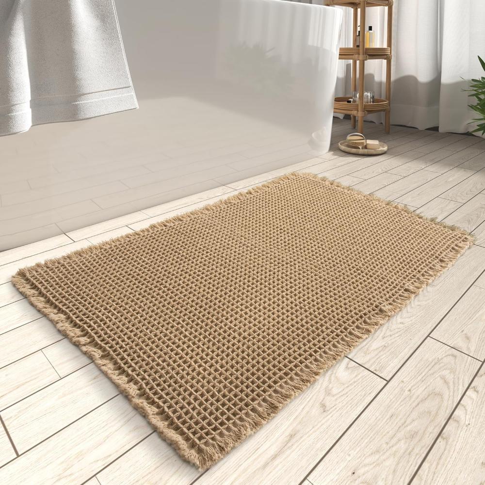 Badmat Met Wafelstructuur En Hoge Absorptie Voor Luxe Comfort