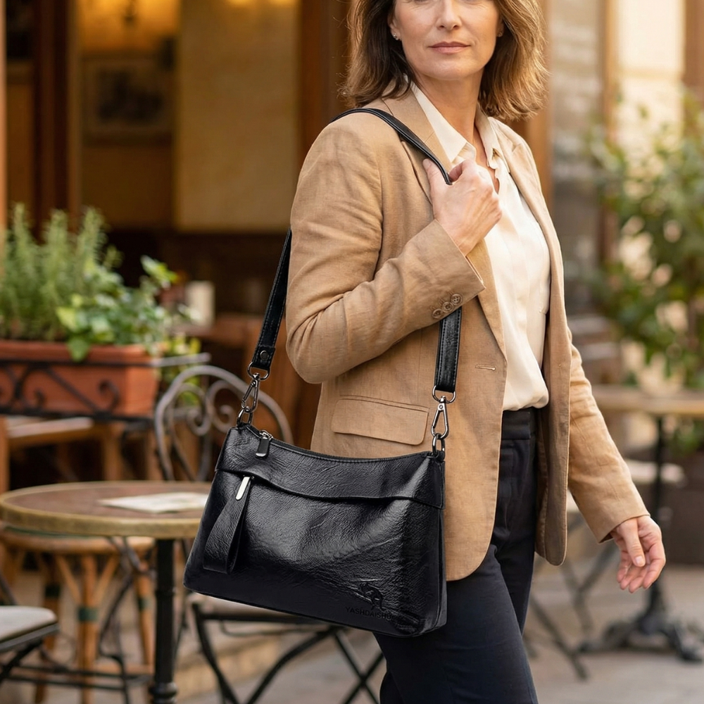 Crossbody Tas Met Drie Opbergvakken En Verstelbare Schouderband