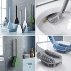 Flexibele Toiletborstel Met Driehoekige Borstelkop Voor Grondige Reiniging