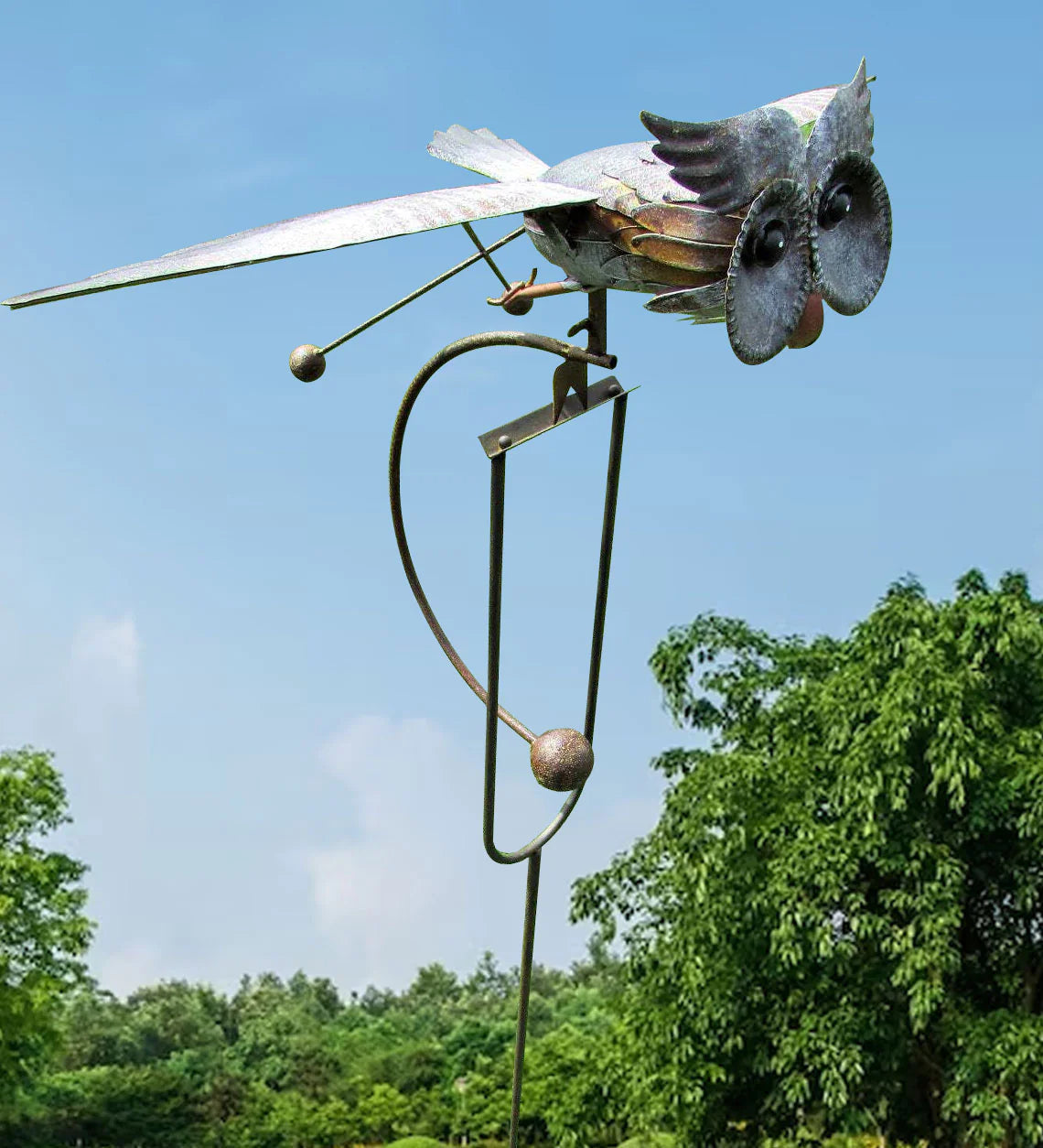 Metalen Windvogel met Bewegende Vleugels en Weerbestendige Constructie