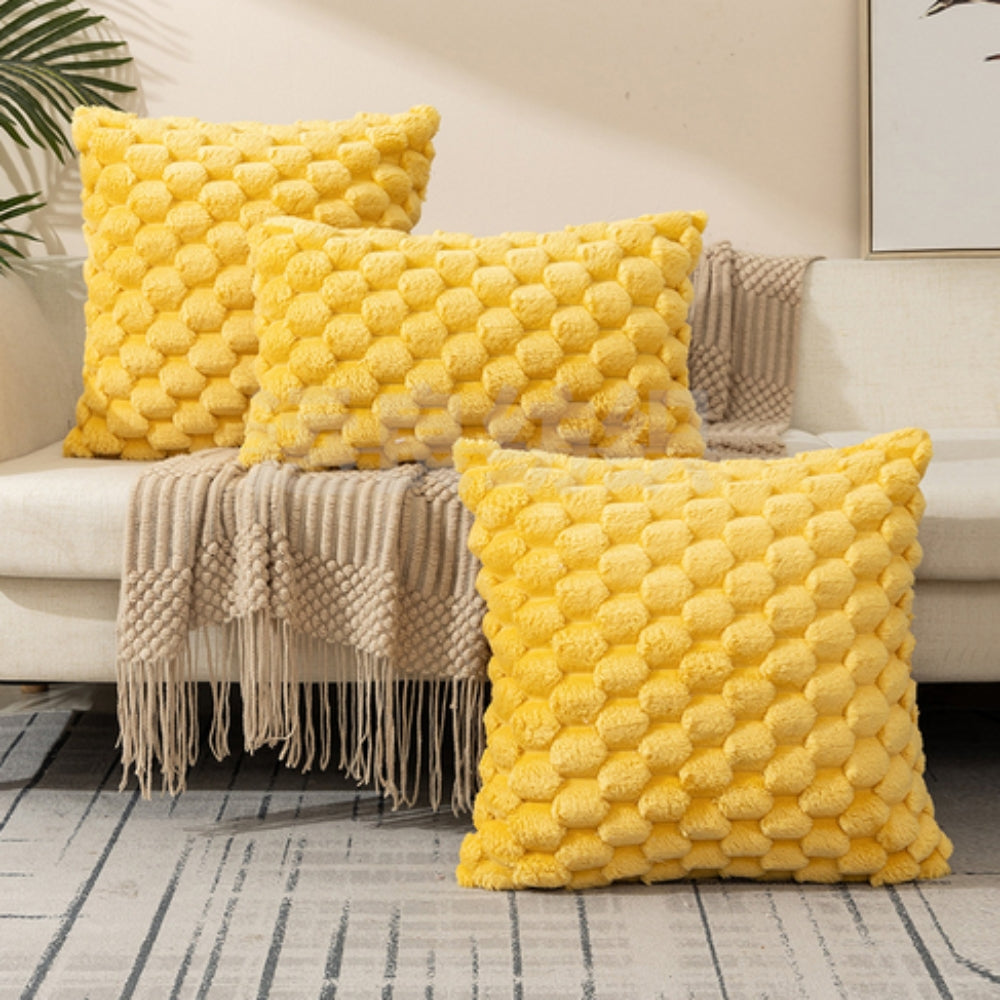 Kussenhoes Met Zachte 3D‑Textuur En Luxe Pluche Structuur