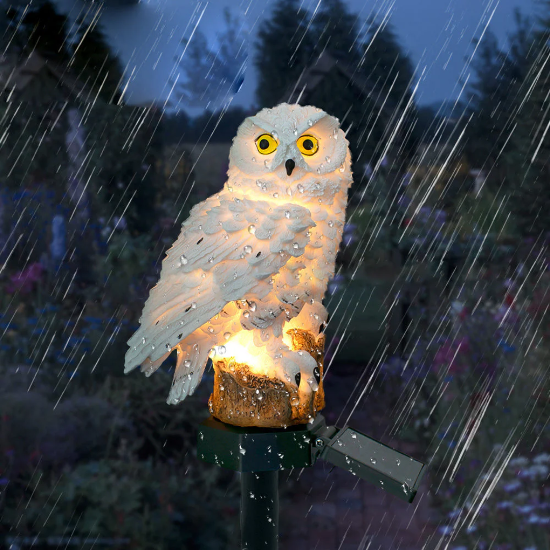 Solar Buitenlamp met Decoratieve Uilvorm