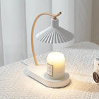 Tafellamp met Waxverwarmer en Houten Details