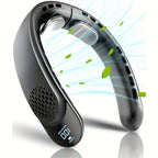 Draagbare Nekventilator met 360° Koeling en LED-Display voor Onderweg