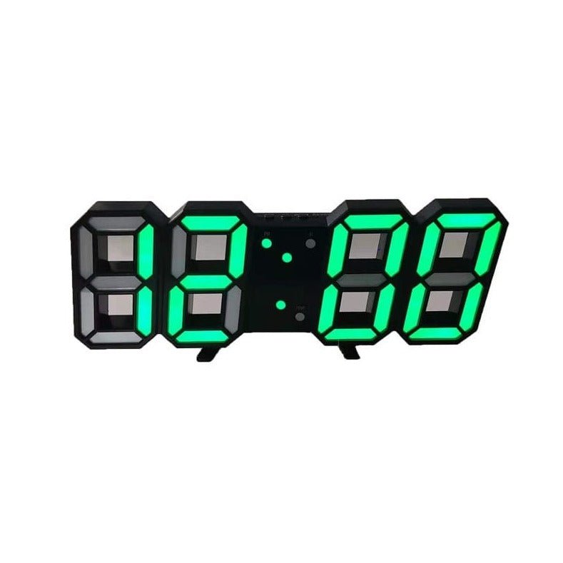 3D LED Wandklok met Dimbaar Digitaal Display voor Binnen