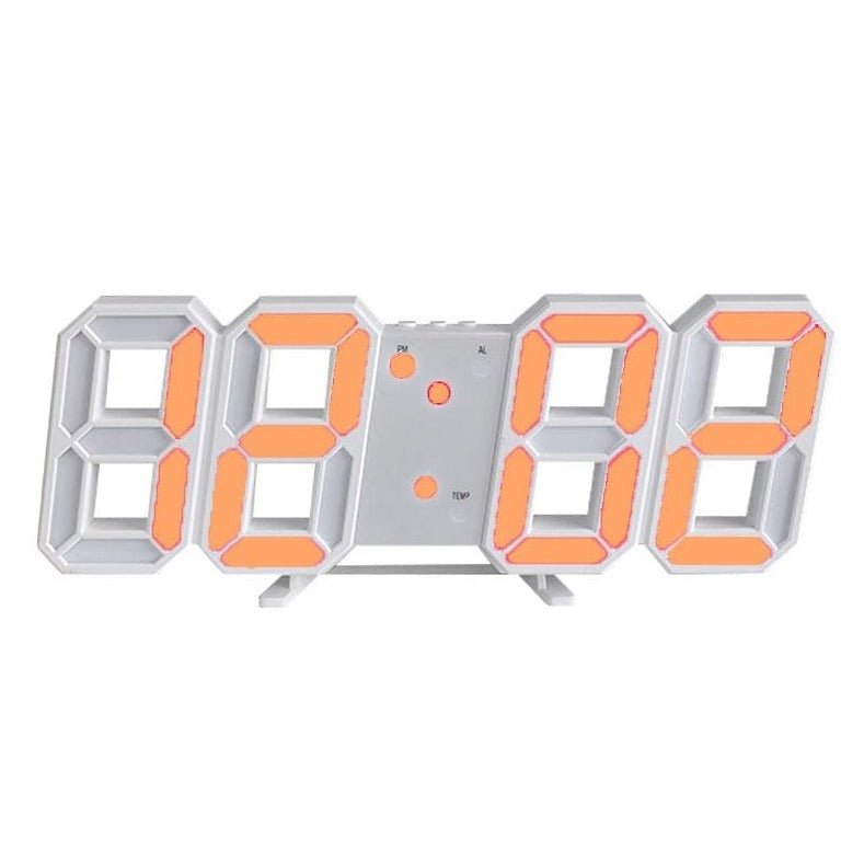 3D LED Wandklok met Dimbaar Digitaal Display voor Binnen