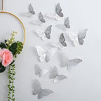 3D Vlinder Wanddecoratie Set Met Decoratieve Uitsnijdingen Voor Creatieve Muurdecoratie
