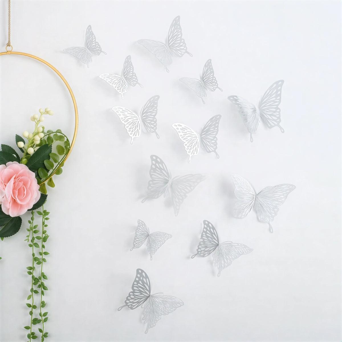 3D Vlinder Wanddecoratie Set Met Decoratieve Uitsnijdingen Voor Creatieve Muurdecoratie