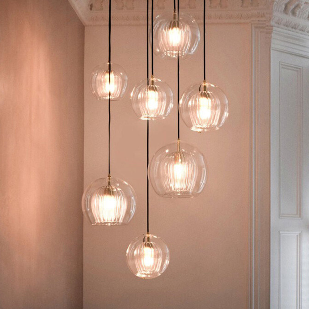 Hanglamp Met Glazen Bolkap In Transparant Of Amber