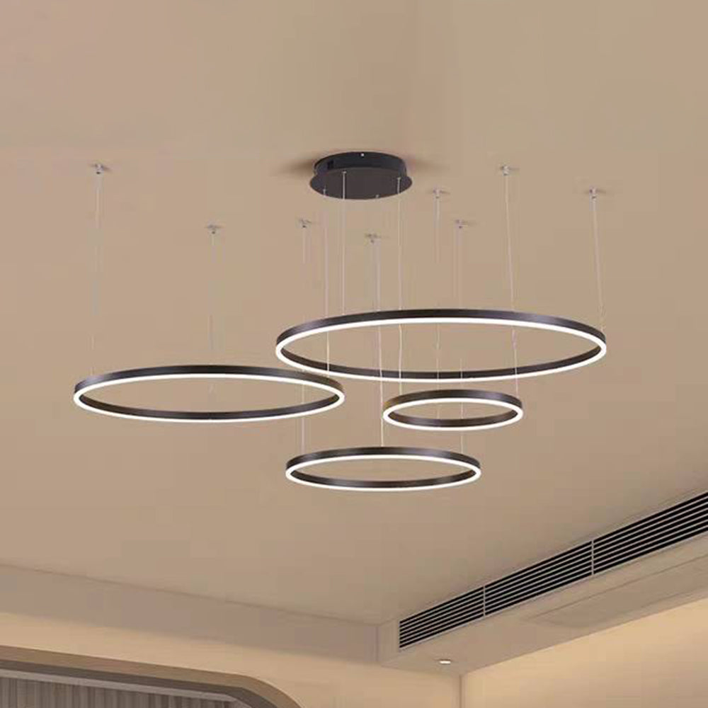 Ringhanglamp met LED‑Lichtverdeling en Verstelbare Ophanging