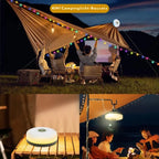 Oplaadbare campinglamp met RGB-lichtslinger