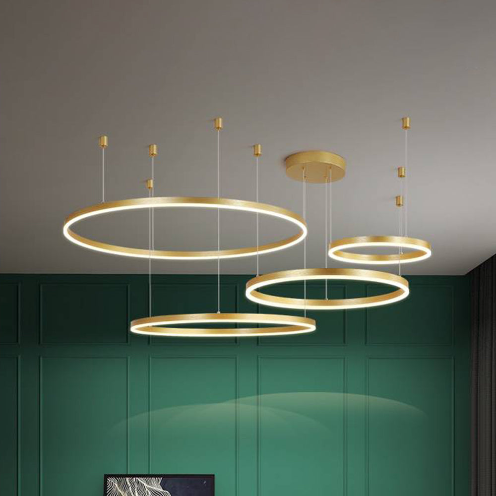 Ringhanglamp met LED‑Lichtverdeling en Verstelbare Ophanging