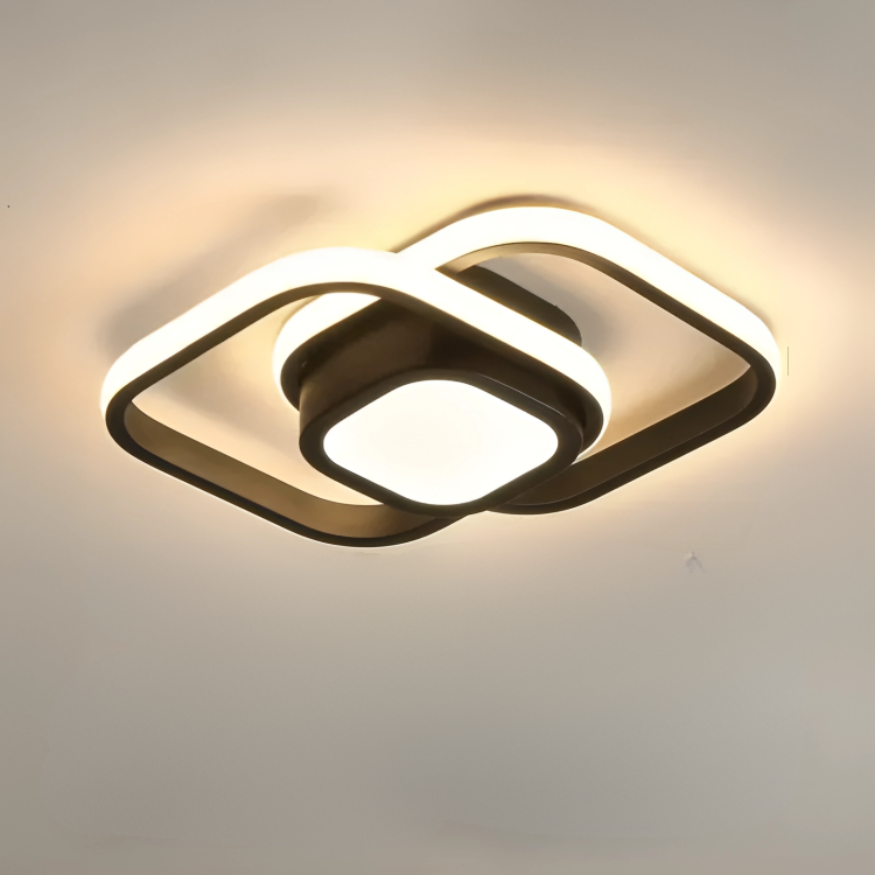 Kleine Moderne LED Plafondlamp met Innovatief 2‑Ringen Ontwerp voor Stijlvolle Binnenruimtes