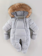 Baby Winteroverall Met Capuchon En Zachte Voering