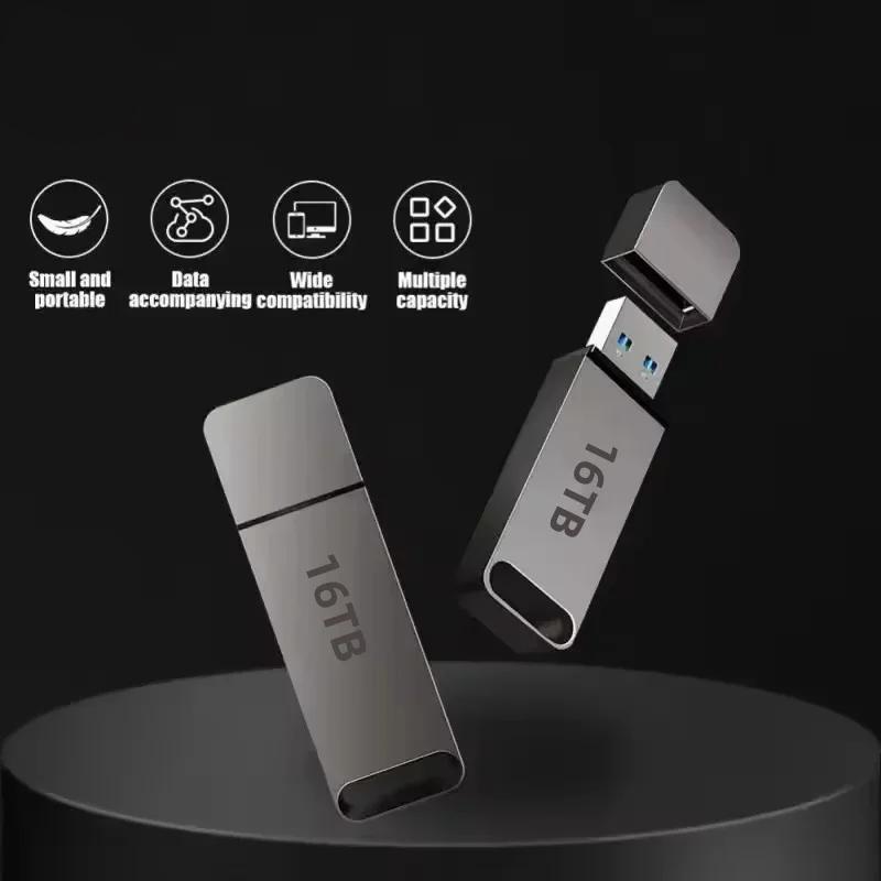 Metalen USB-opslag met compacte micro-USB-adapter
