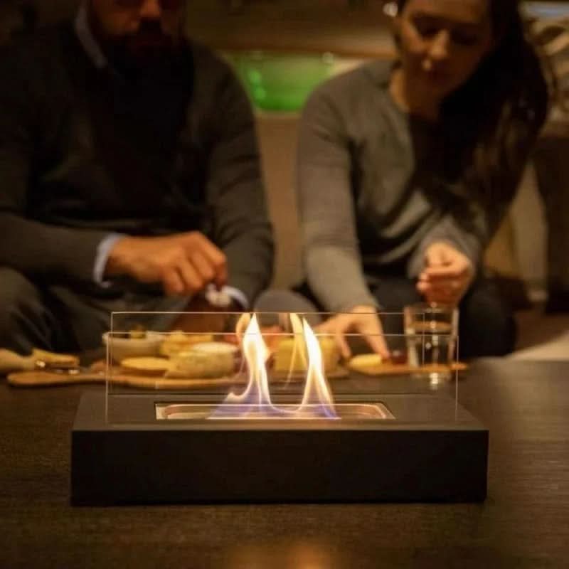 Compacte Bioethanol Tafelhaard met Modern Ontwerp en Gezellig Vlammenspel