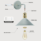 Metalen wandlampenset met industriële afwerking en E26-fitting