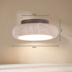 Travertin-Look Plafondlamp met Warm Licht