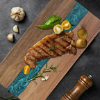 Houten Snij‑ en Serveerplank met Resinaccent