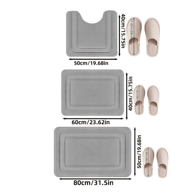 Badmatset van Memoryfoam met Antislip Onderzijde