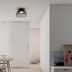 Glazen Plafondlamp Met Gelaagde Vorm En Moderne Sfeerverlichting