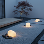 Solar Buitensteenlamp met Natuurlijke Steenlook en Zachte Sfeerverlichting