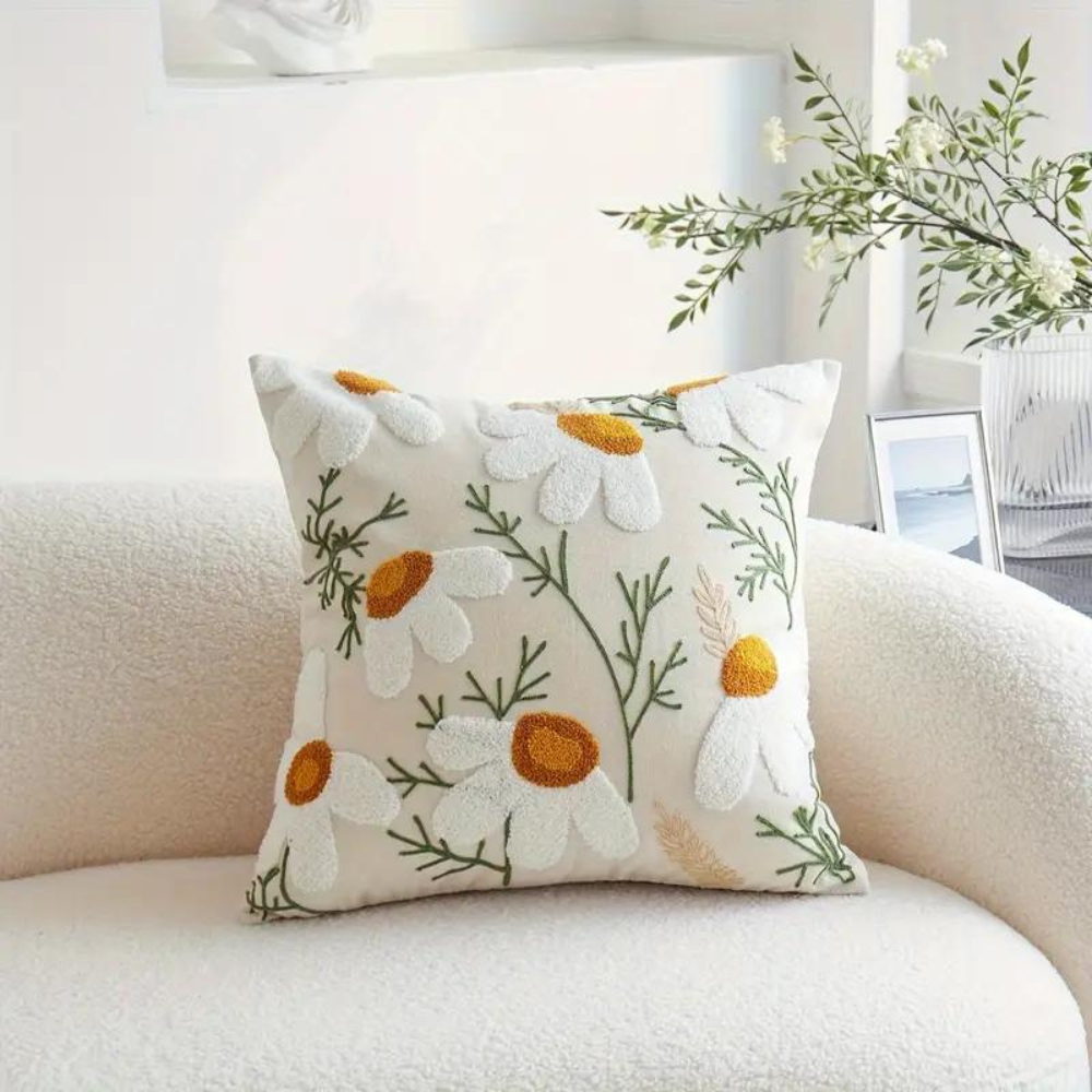 Kussenhoes Met Botanisch Bloemenpatroon Voor Sfeervolle Woondecoratie
