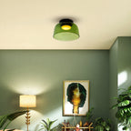 Glazen Plafondlamp Met Gelaagde Vorm En Moderne Sfeerverlichting