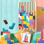 Montessori Balansspel Van Hout Met Uitdagende Stapelkaarten