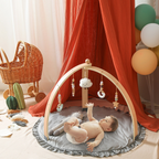 Activiteitenboog met Houten Frame en Sensorisch Hangspeelgoed