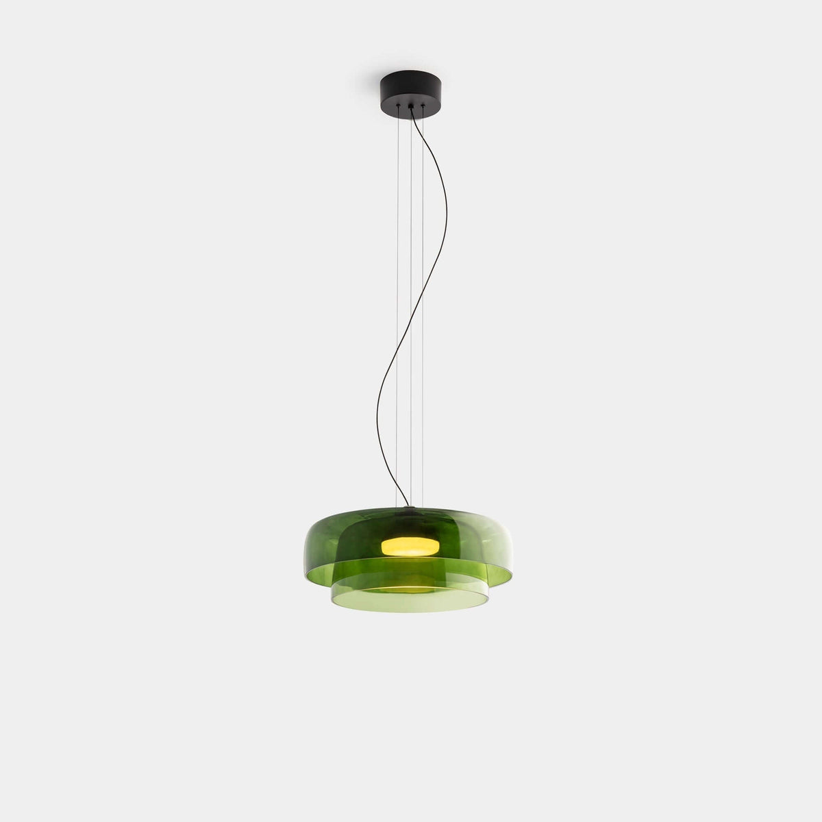 Luxe Glazen Hanglamp met Unieke Handgemaakte Kap voor Warme Sfeerverlichting