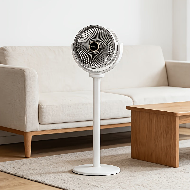 Draadloze Staande Ventilator met Verstelbare Hoogte en 5 Snelheden
