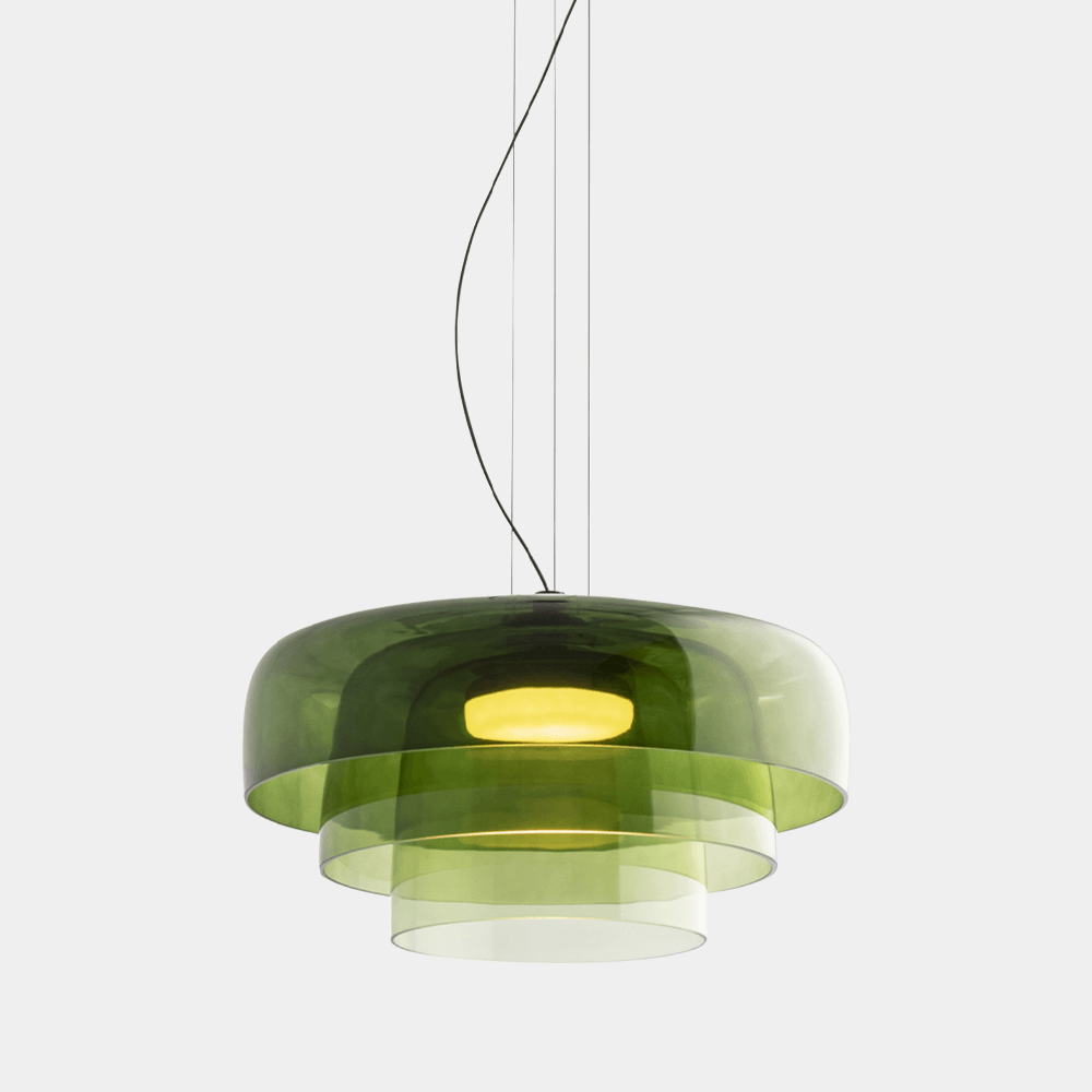 Luxe Glazen Hanglamp met Unieke Handgemaakte Kap voor Warme Sfeerverlichting