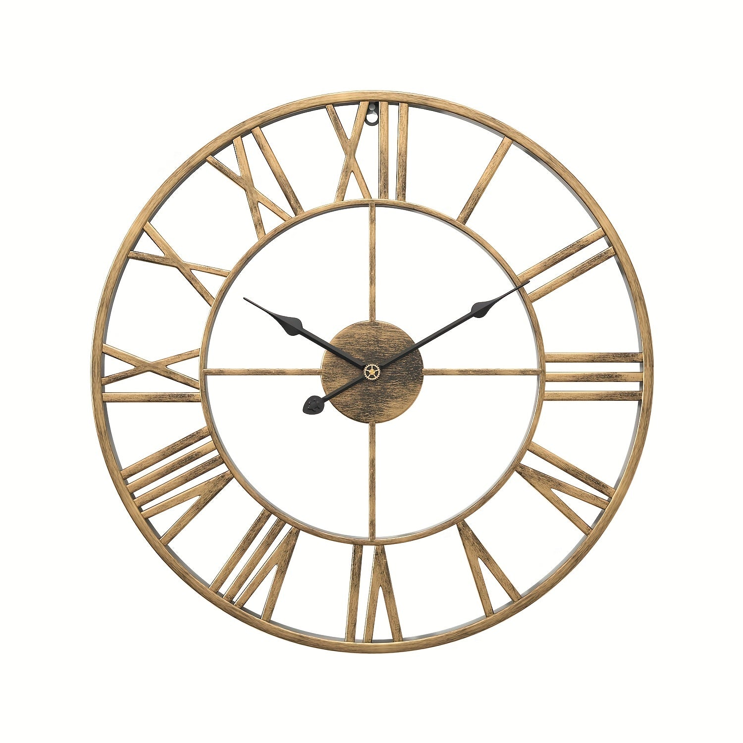 Ronde Metalen Wandklok met Stil Uurwerk