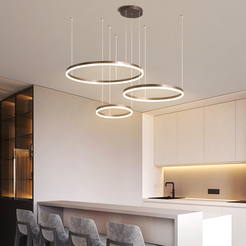 Ringhanglamp met LED‑Lichtverdeling en Verstelbare Ophanging