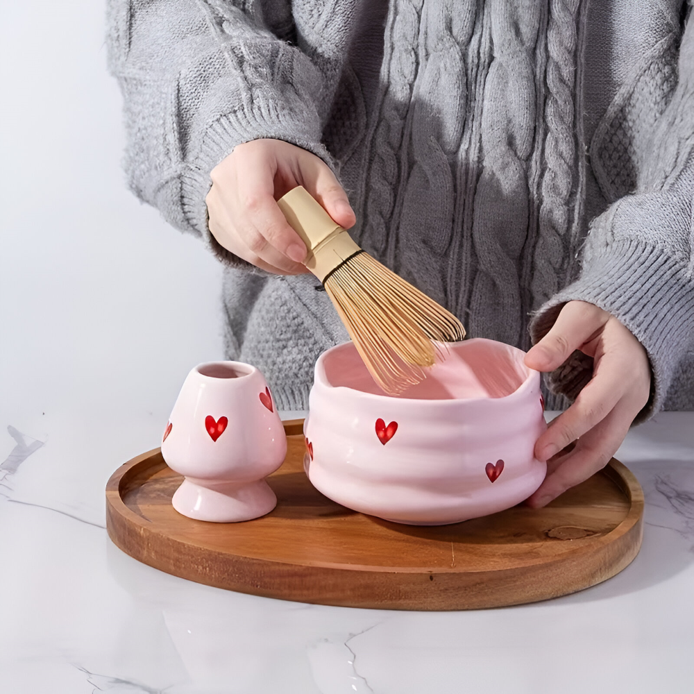 Matcha Geschenkset Met Schenkkom En Traditionele Matcha Accessoires