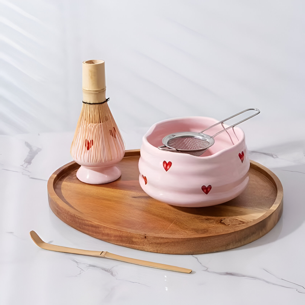 Matcha Geschenkset Met Schenkkom En Traditionele Matcha Accessoires