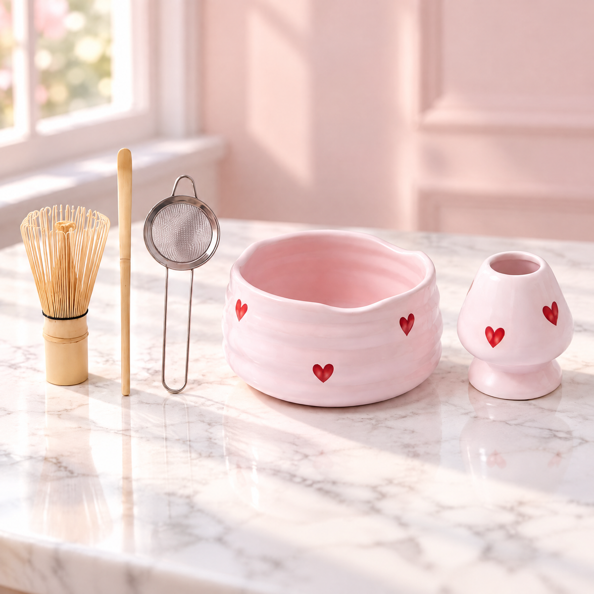 Matcha Geschenkset Met Schenkkom En Traditionele Matcha Accessoires