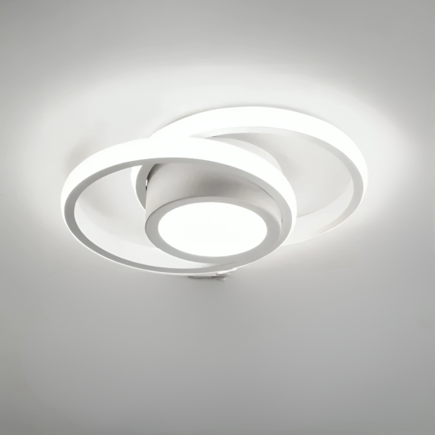 Kleine Moderne LED Plafondlamp met Innovatief 2‑Ringen Ontwerp voor Stijlvolle Binnenruimtes